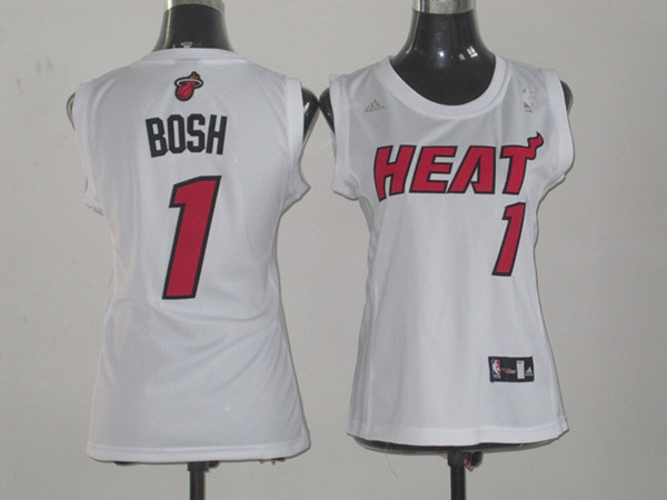  NBA Women Miami Heat 1 Chris Bosh Swingman White Jersey